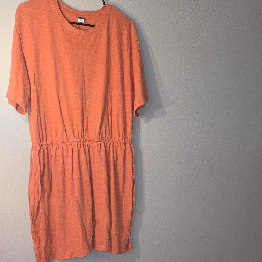 Orange Short Sleeve Dress